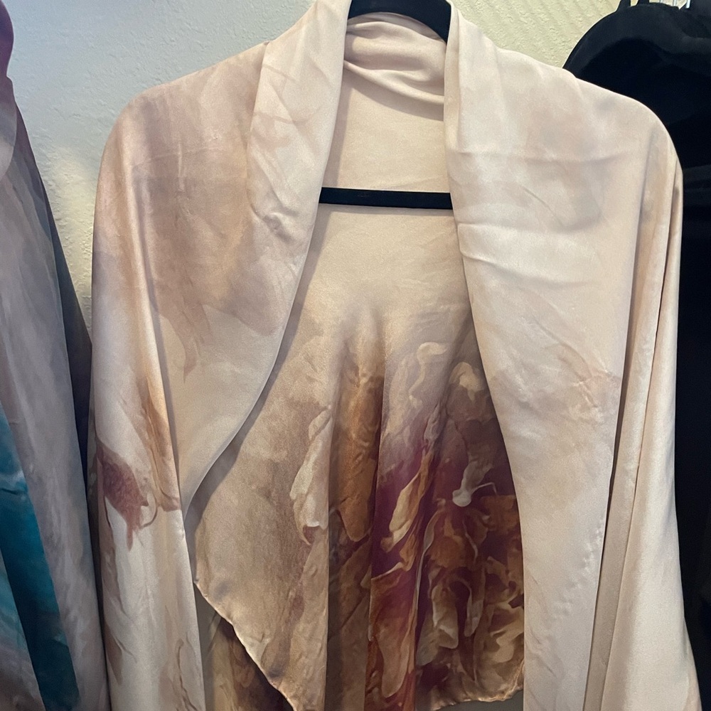 semi silk beige square hijab size 150cm x 150cm